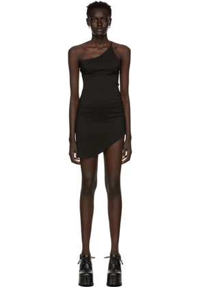 GUIZIO Black Asymmetrical Voxel Dress