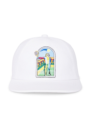 Casablanca Gradient Embroidered Cap in Unity Is Power - White. Size all.