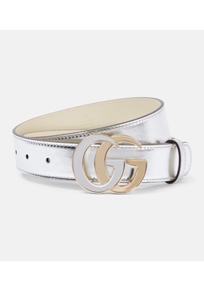 Gucci GG Marmont metallic leather belt