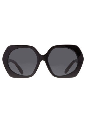 Tory Burch Dark Grey Irregular Ladies Sunglasses TY7195U 170987 55