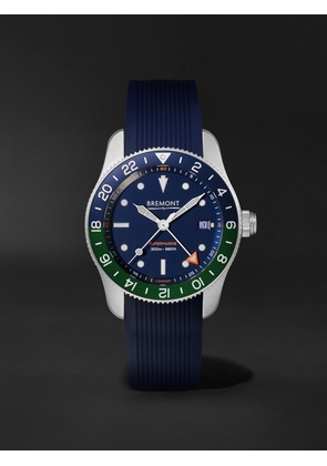 Bremont - The Supermarine S302 JET Automatic GMT 40mm Stainless Steel and Rubber Watch, Ref. S302-BLGN-R-S - Men - Blue