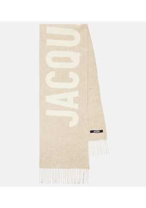 Jacquemus Logo jacquard virgin wool scarf
