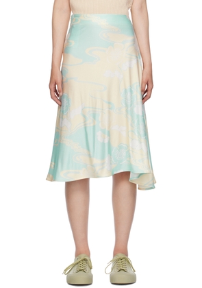 Jil Sander Multicolor A-Line Midi Skirt