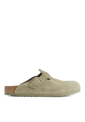 Birkenstock Boston Leather Sandals - Beige