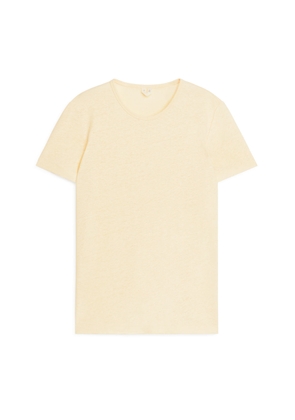 Linen-Blend T-Shirt - Orange