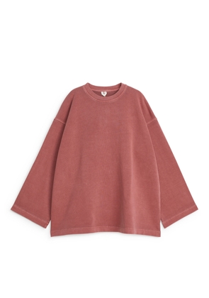 Relaxed Terry Sweatshirt - Red