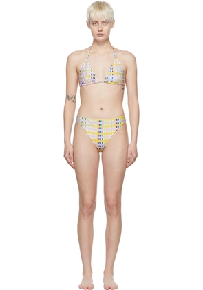 Stine Goya SSENSE Exclusive Yellow Dahlia Bikini