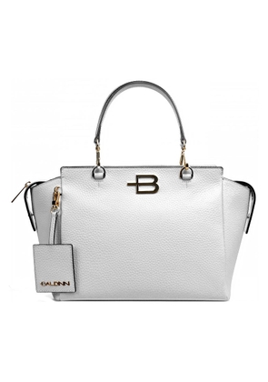 Baldinini Trend White Leather Di Calfskin Handbag