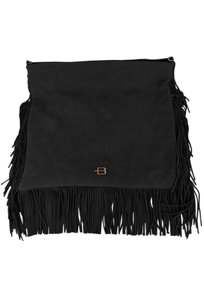 Baldinini Trend Black Leather Di Calfskin Crossbody Bag