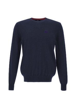 La Martina Blue Cotton Sweater - S