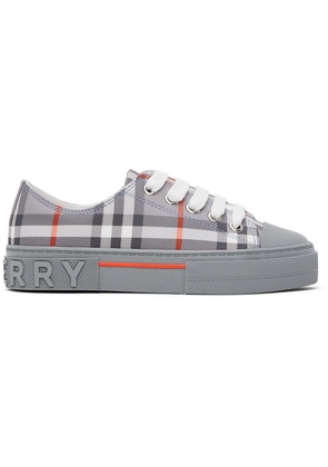 Burberry Kids Gray Check Sneakers