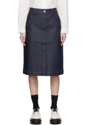 A.P.C. Indigo Anita Midi Skirt