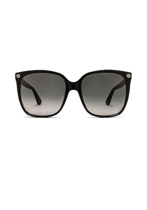 Gucci Light Acetate Cat Eye Sunglasses in Black.