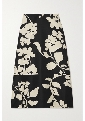 La DoubleJ - Printed Wool-blend Midi Skirt - Black - x small,small,medium,large,x large,xx large