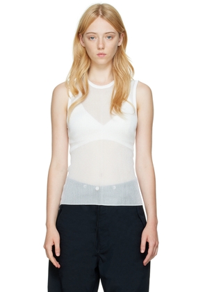 Dion Lee Off-White Rib Tank Top