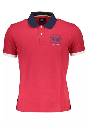 La Martina Pink Cotton Polo Shirt - M