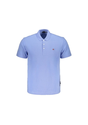 Napapijri Light Blue Cotton Polo Shirt - S