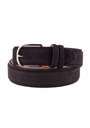 Made in Italy Black Calfskin Belt - 105 cm / 42 Inches