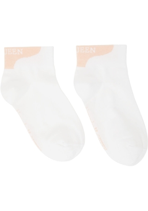 Alexander McQueen Pink & White Mini Branded Socks