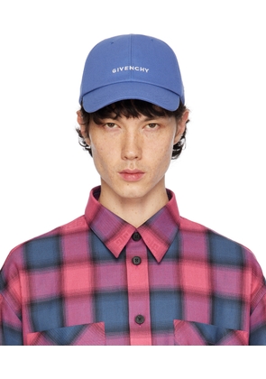 Givenchy Blue Curved Cap Embroidered Logo Cap