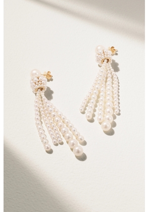 Sophie Bille Brahe - Colonna Grande 14-karat Recycled Gold Pearl Earrings - One size