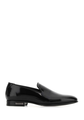 Jimmy Choo Black Leather Thame Loafers