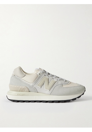 New Balance - 574 Leather, Suede And Mesh Sneakers - Gray - US 4,US 4.5,US 5,US 5.5,US 6,US 6.5,US 7,US 7.5,US 8,US 8.5,US 9,US 9.5,US 10,US 10.5,US 11