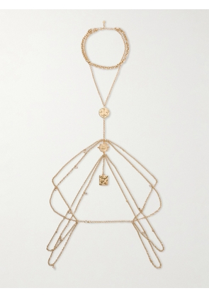 Rabanne - Medals Gold-tone Crystal Body Chain - One size
