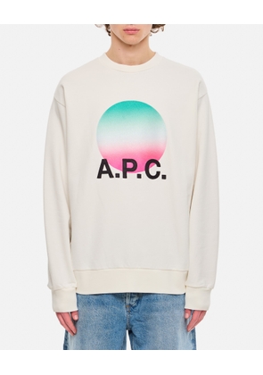 A.p.c. Sunset Crewneck Cotton Sweatshirt