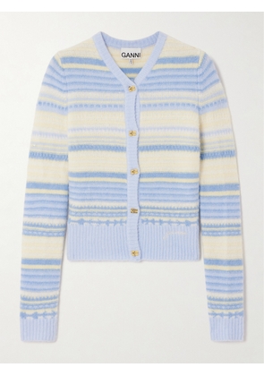 GANNI - Striped Knitted Cardigan - Multi - xx small,x small,small,medium,large