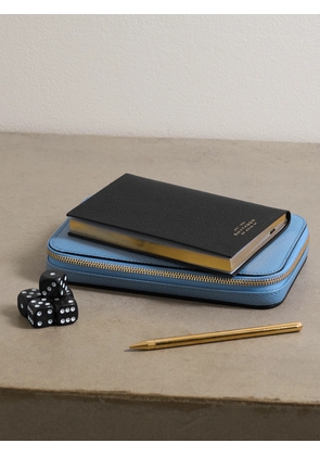 Smythson - Yatzy Textured-leather Game Set - Blue - One size