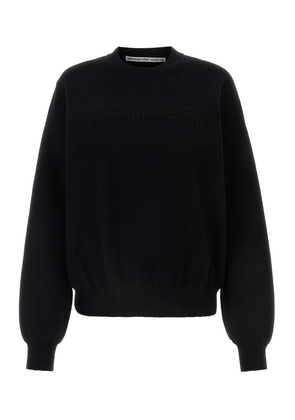 Alexander Wang Black Stretch Polyester Blend Sweater