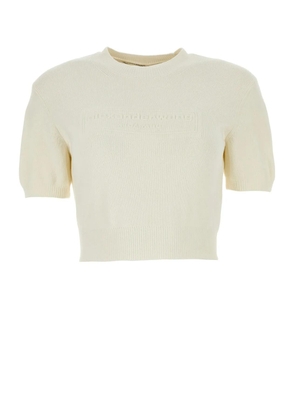 Alexander Wang Ivory Stretch Polyester Blend Sweater