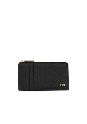 Ferragamo Micro Black Leather Wallet