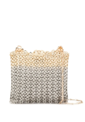 Paco Rabanne Iconic 1969 Shoulder Bag In Silver /gold