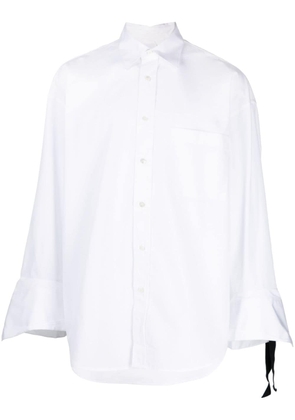 marina yee oversized string shirt - White