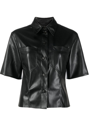 Nanushka faux-leather shirt - Black