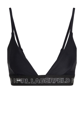 Karl Lagerfeld Ikonik triangle bikini top - Black