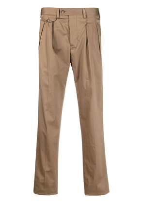 Lardini pleated straight-leg trousers - Brown