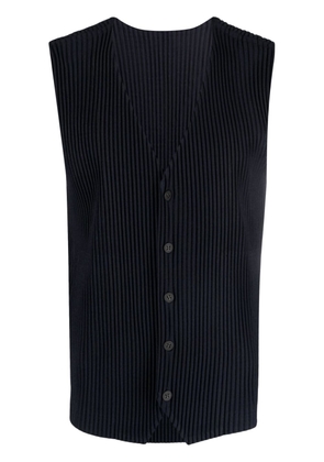 Homme Plissé Issey Miyake Tailored Pleats plissé waistcoat - Blue