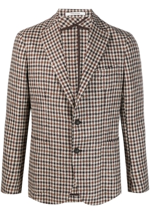 Tagliatore check-pattern long-sleeve blazer - Neutrals