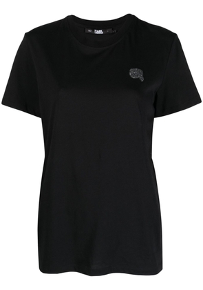 Karl Lagerfeld Ikonik 2.0 organic-cotton T-shirt - Black