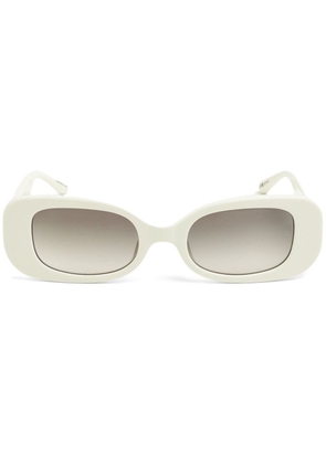 Linda Farrow Lola rectangle-frame sunglasses - White