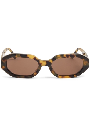Linda Farrow x The Attico Irene geometric-frame sunglasses - Brown
