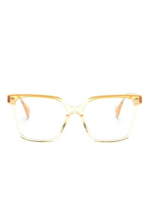 GIGI STUDIOS Tender butterfly-frame glasses - Yellow