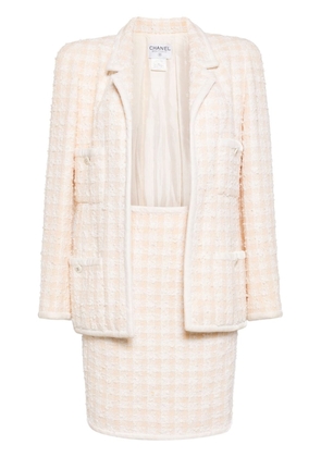 CHANEL Pre-Owned 1996 tweed skirt suit - Neutrals