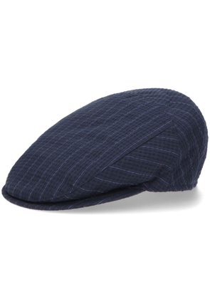 Borsalino Vincenzo striped flat cap - Blue