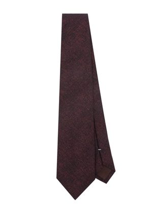 Canali patterned-jacquard silk tie - Red