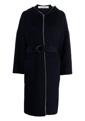 Philosophy Di Lorenzo Serafini hooded belted wool coat - Blue