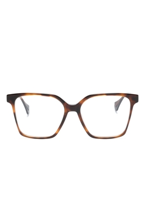 GIGI STUDIOS Tender square-frame glasses - Brown